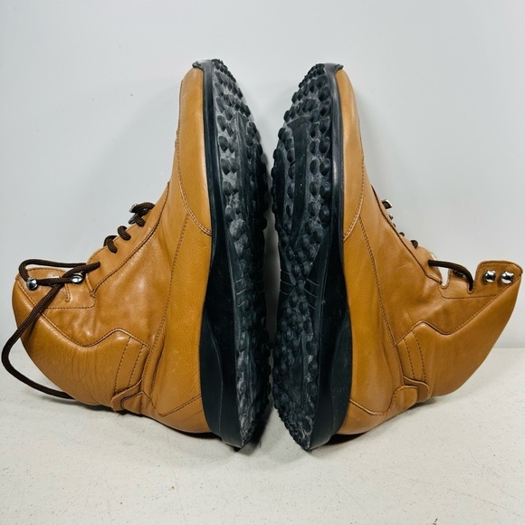 Men\'s Brown Leather High-Top Boots